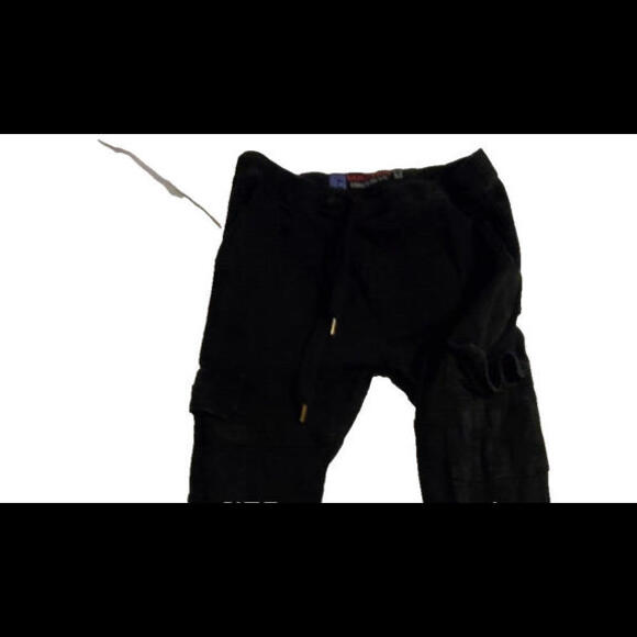 Demolition Denim Collection Black Cargo Stretch Pants Ladies Medium 6 Pockets - Picture 3 of 5